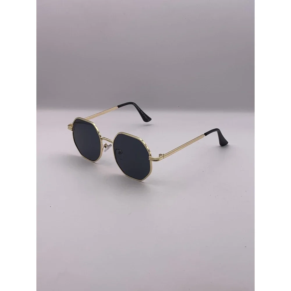 Mercedes Benz 743 Sunglasses Mens Gold Gray Round Geometric Metal Made In Italy